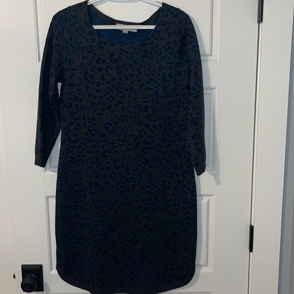 Loft//Leopard Sweater dress